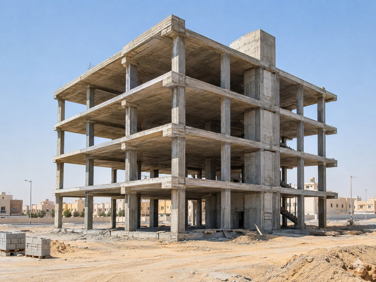 مبنى سكني - هيكل خرساني